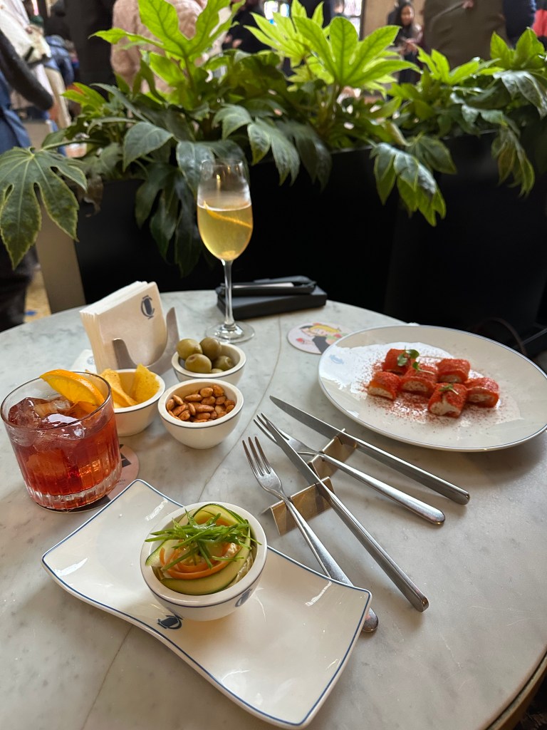Pre ballet snacks near the Duomo in Milan