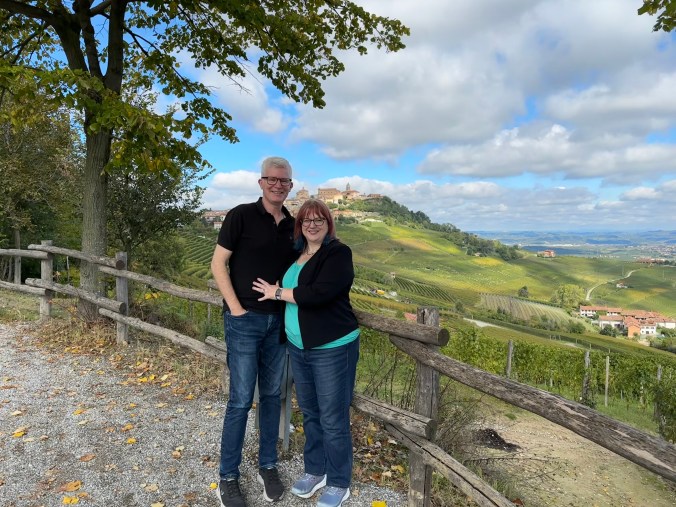 Looking out over Barolo