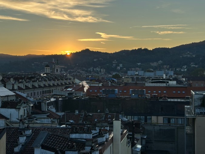 Sunrise in Turin, Italy