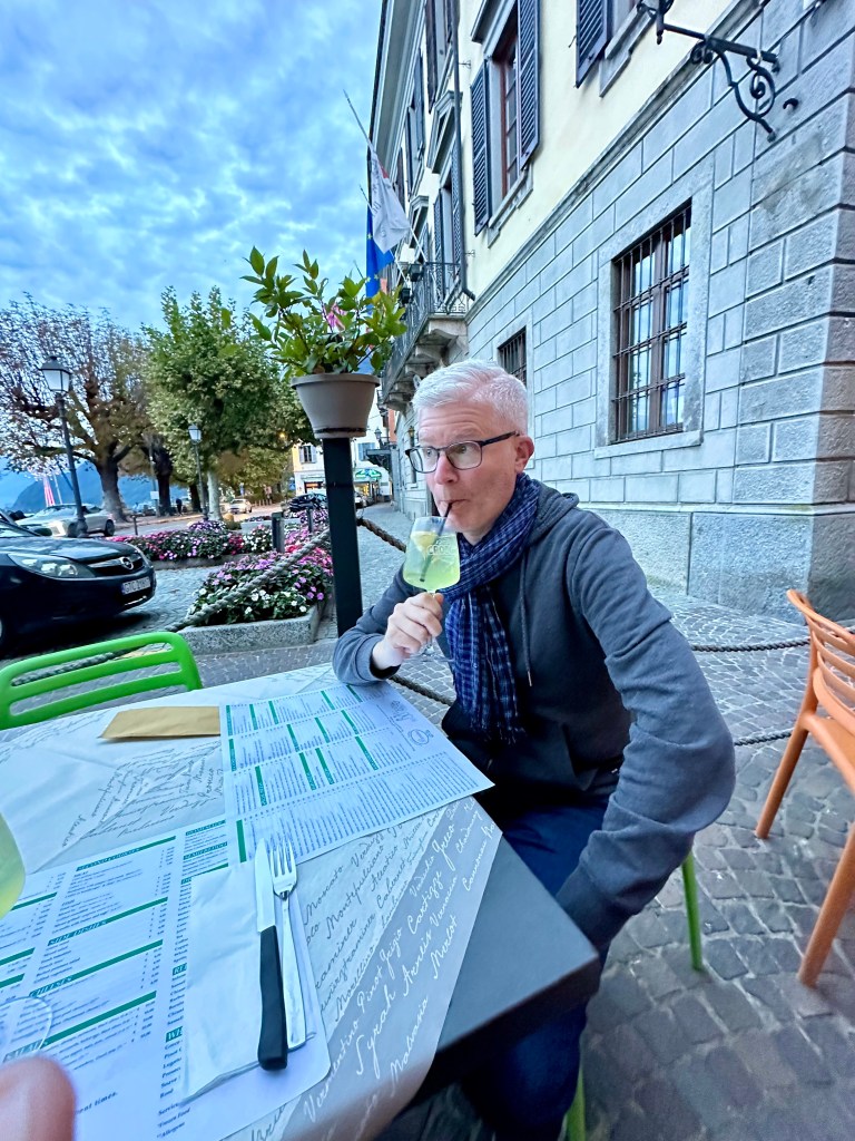 Pre-dinner spritz in Bellano, Italy