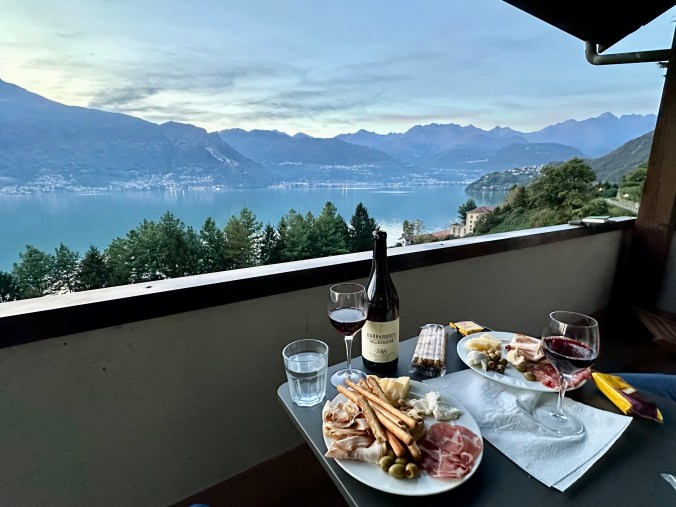 Dinner with a view in Dorio, Italy