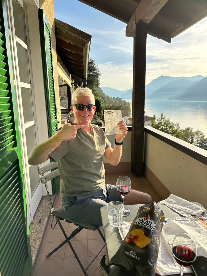 Winning a Yahtzee game in Dorio, Italy