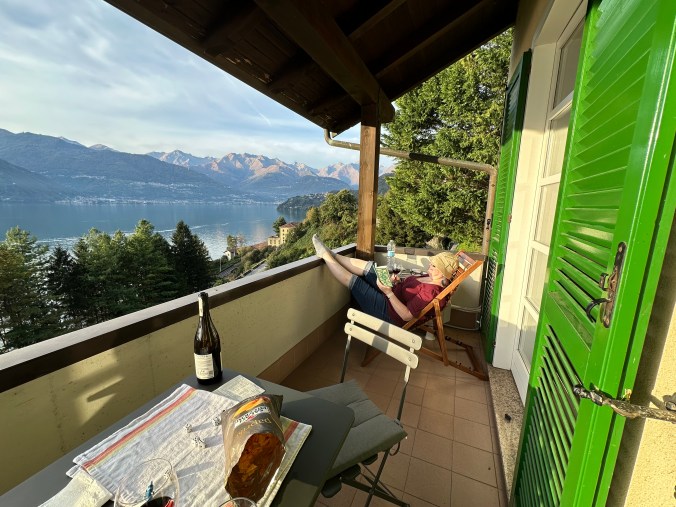 Relaxing in Dorio with a view over Lake Como