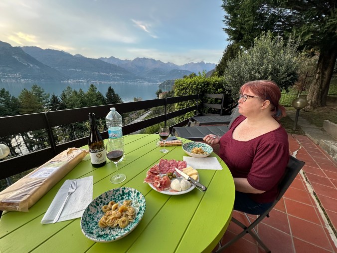 Dinner with a view in Dorio, Italy