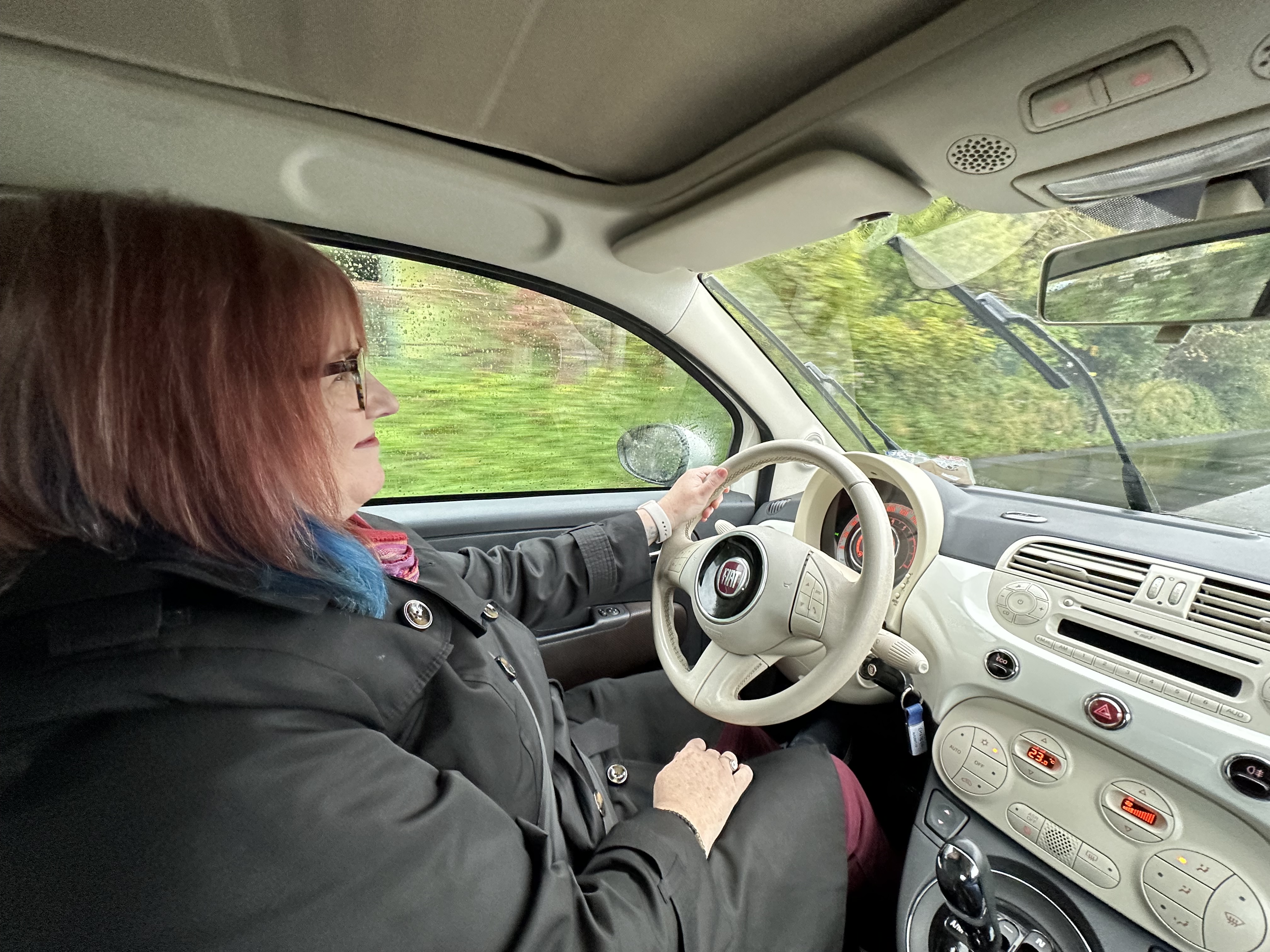 Driving along Lake Como