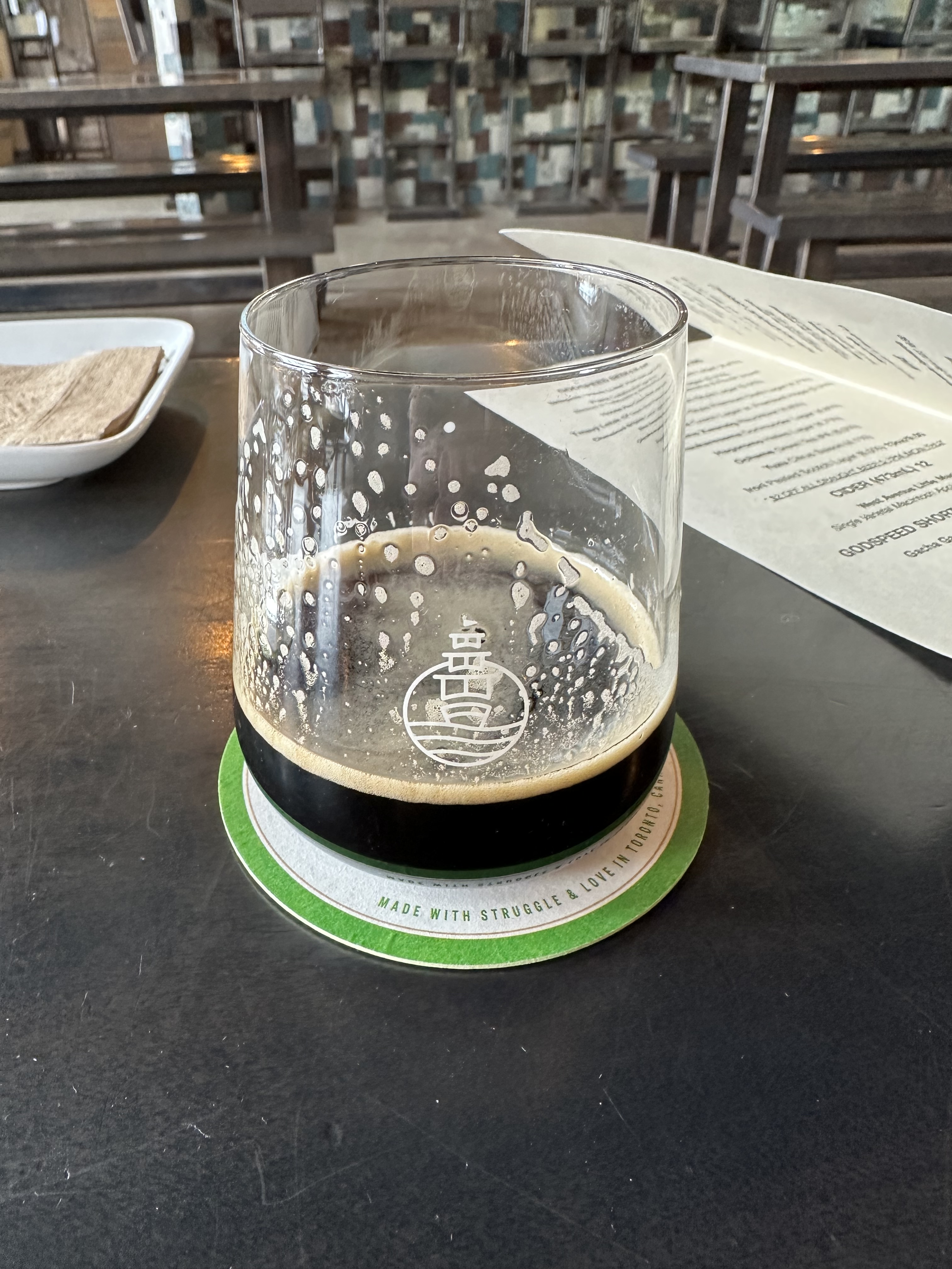 Beer sampling at Godspeed Brewing in Toronto