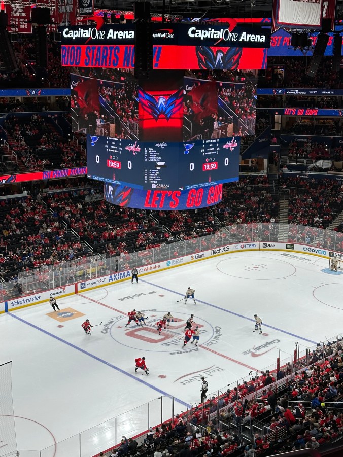 Capitals-Blues hockey game in Washington, DC