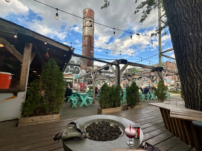 Patio beers at Messorem in Montreal, QC