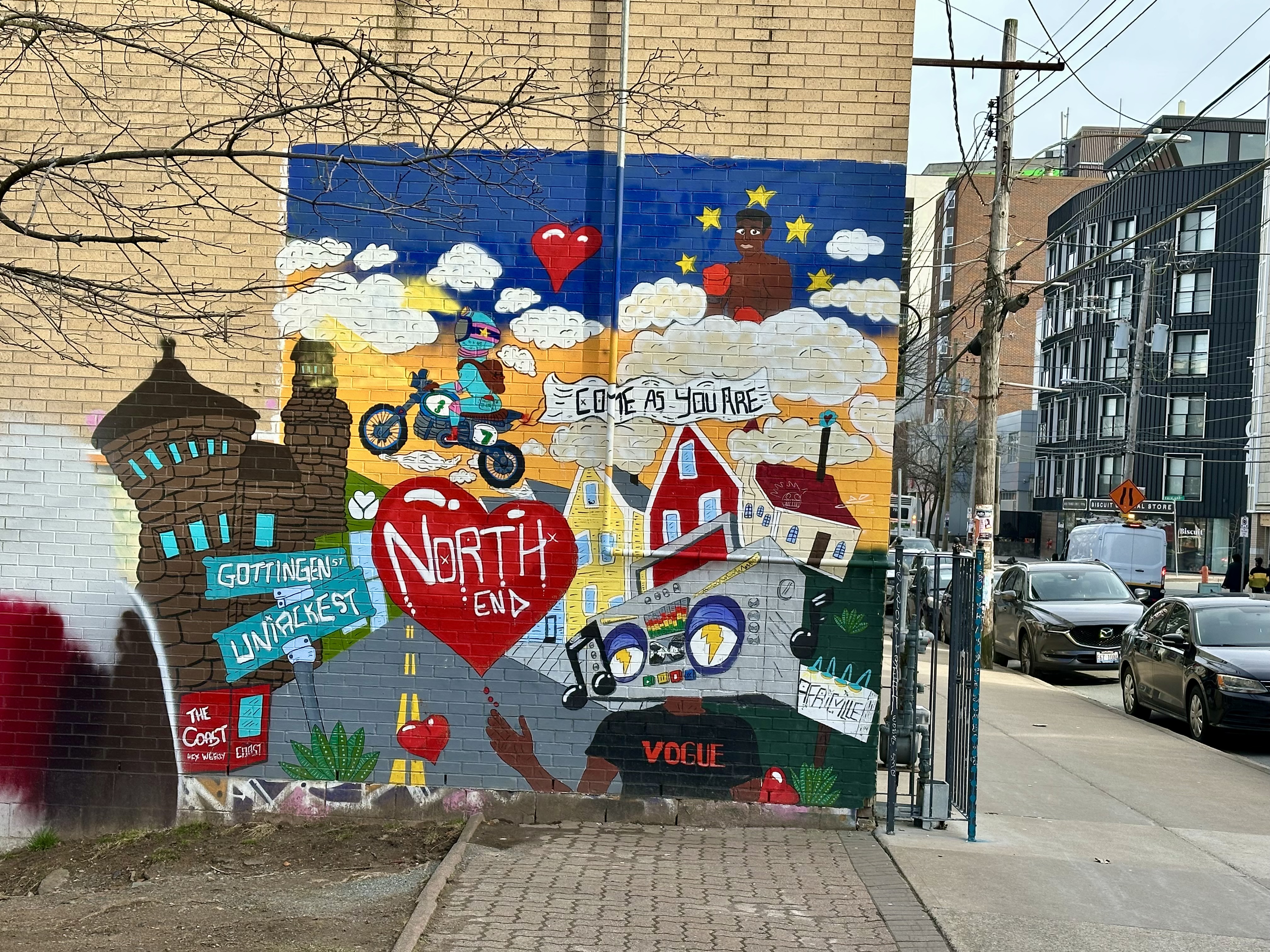 Mural art in the north end of Halifax, NS