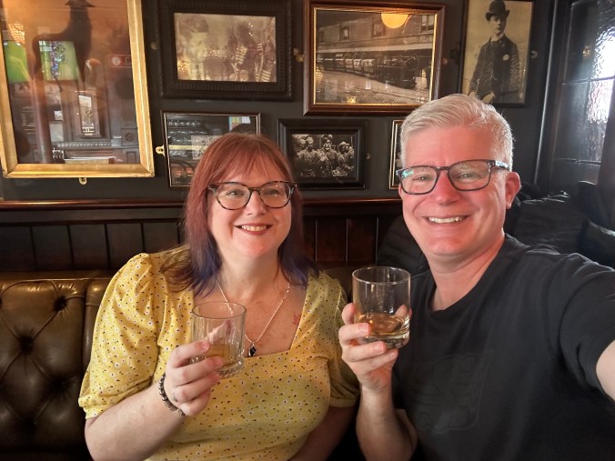 Irish whiskey tasting with my wife in Dublin
