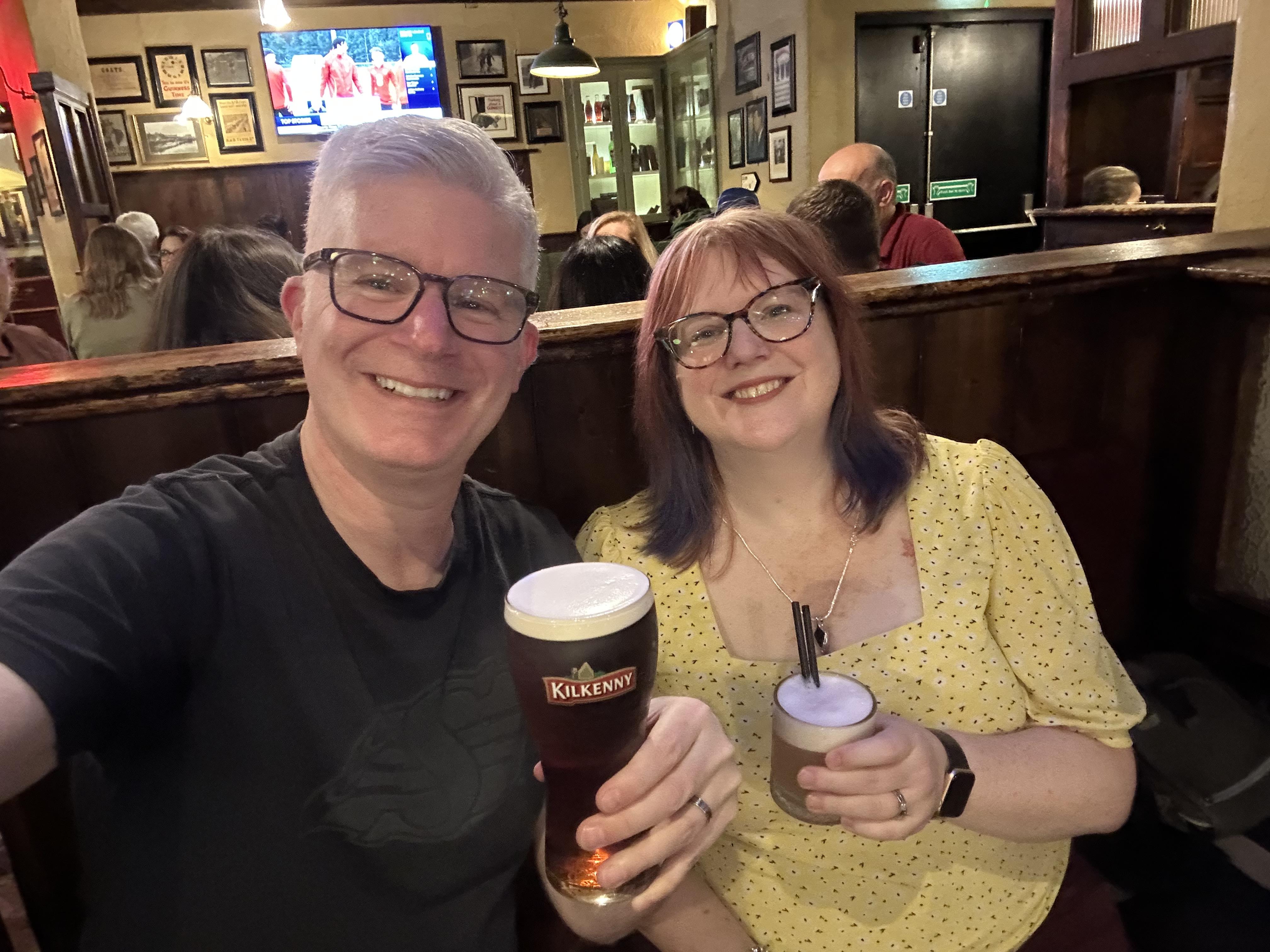 Enjoying some traditional Irish music in Dublin