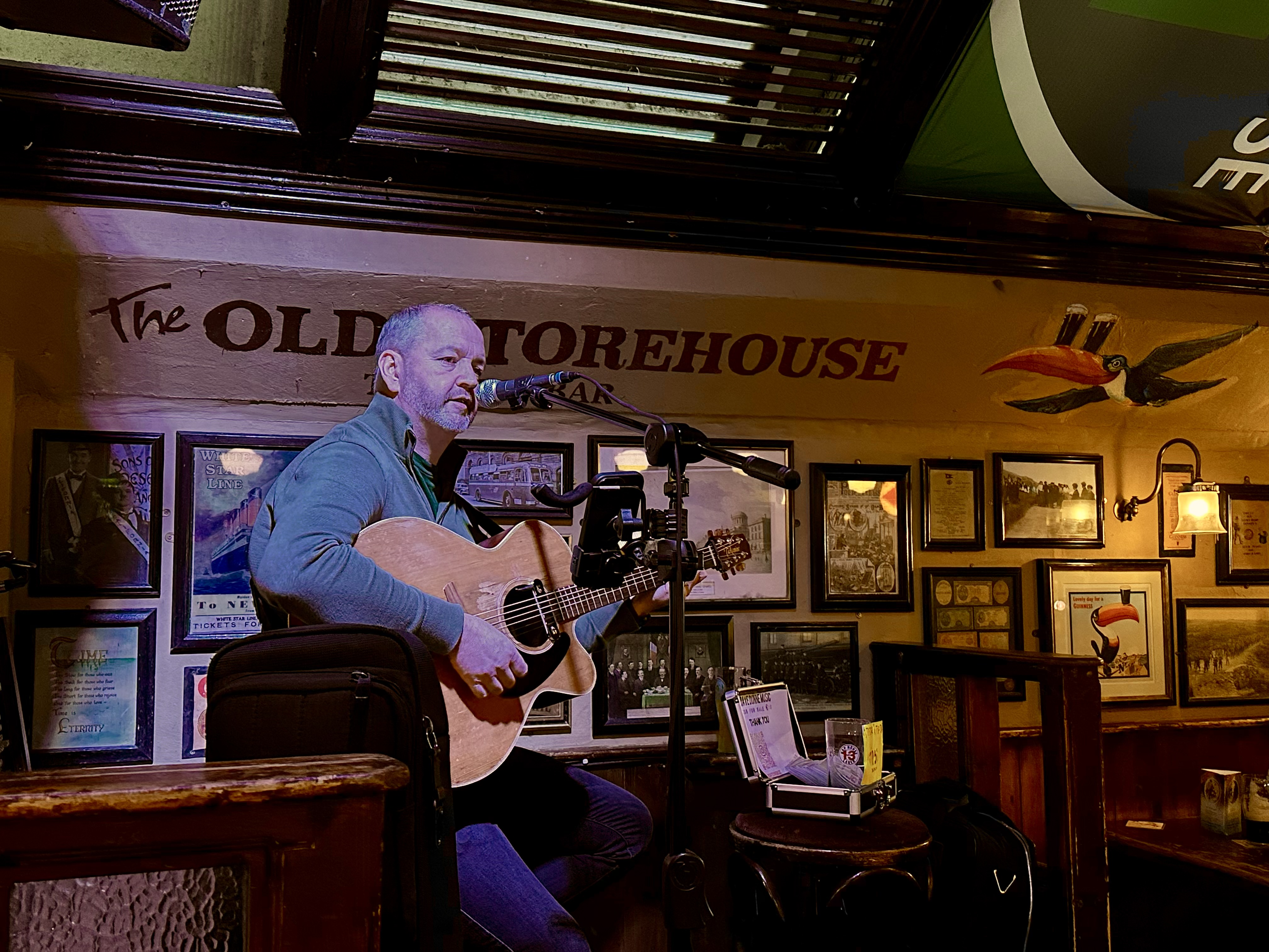 Enjoying some traditional Irish music in Dublin