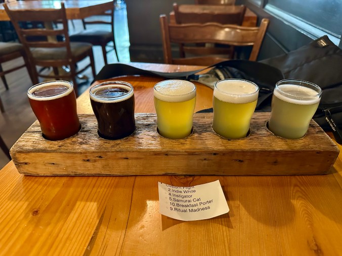 Beer tasting at Indie Alehouse in Toronto