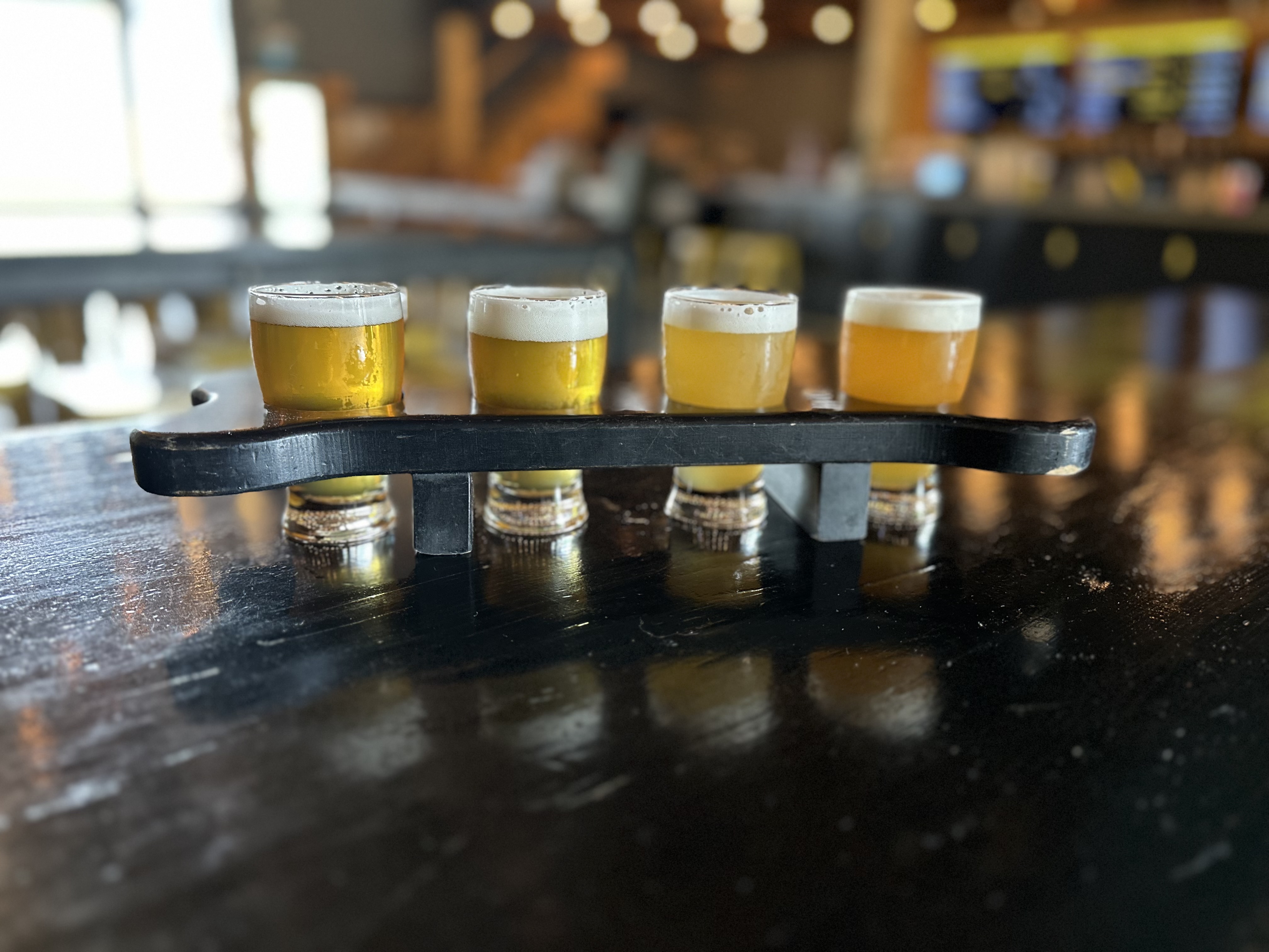 Beer tasting at Yellow Dog in Port Moody, BC
