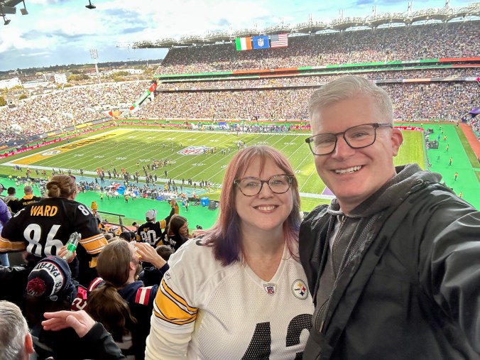 Inside Croke Park in Dublin for the Steelers-Vikings game