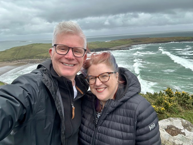 Above Trá na nGlór Beach along the Wild Atlantic Way in Ireland